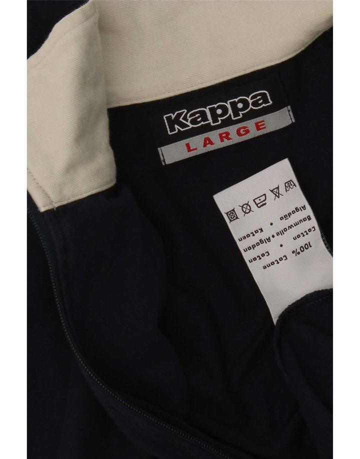 Jachetă de trening pentru bărbați Kappa, mare, albastru, bumbac color bloc