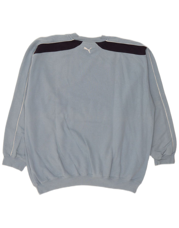 Pulover grafic pentru bărbați Puma Jumper XL, albastru, bumbac color bloc