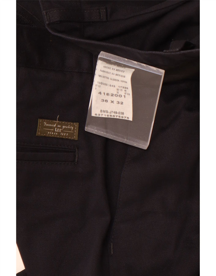 Pantaloni chino drept bărbați Lee L36 L32 bumbac negru