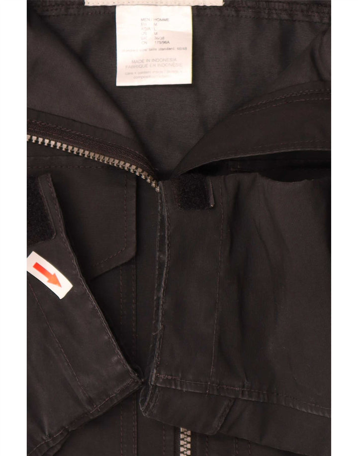 Jack Wolfskin Jachetă de ploaie cu glugă pentru bărbați UK 36/38 Poliester mediu negru