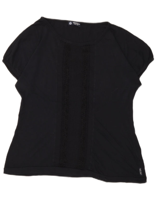 Tricou North Sails pentru femei Top UK 14 Large Black Bumbac