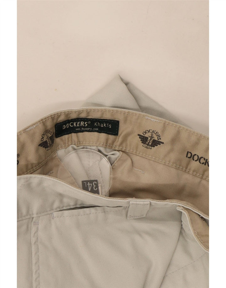Pantaloni chino drepti pentru bărbați Dockers Khakis W32 L34 gri