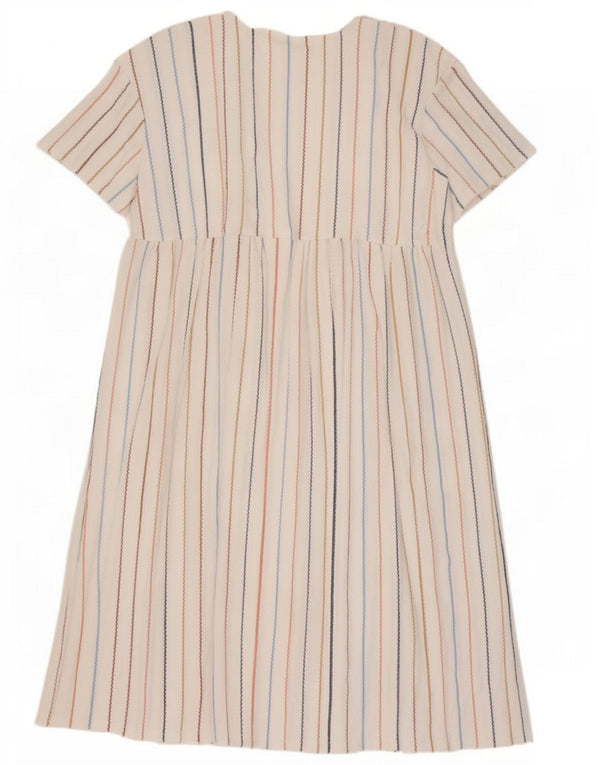Rochie de linie A pentru femei Zara UK 16 Poliester cu dungi albe mari