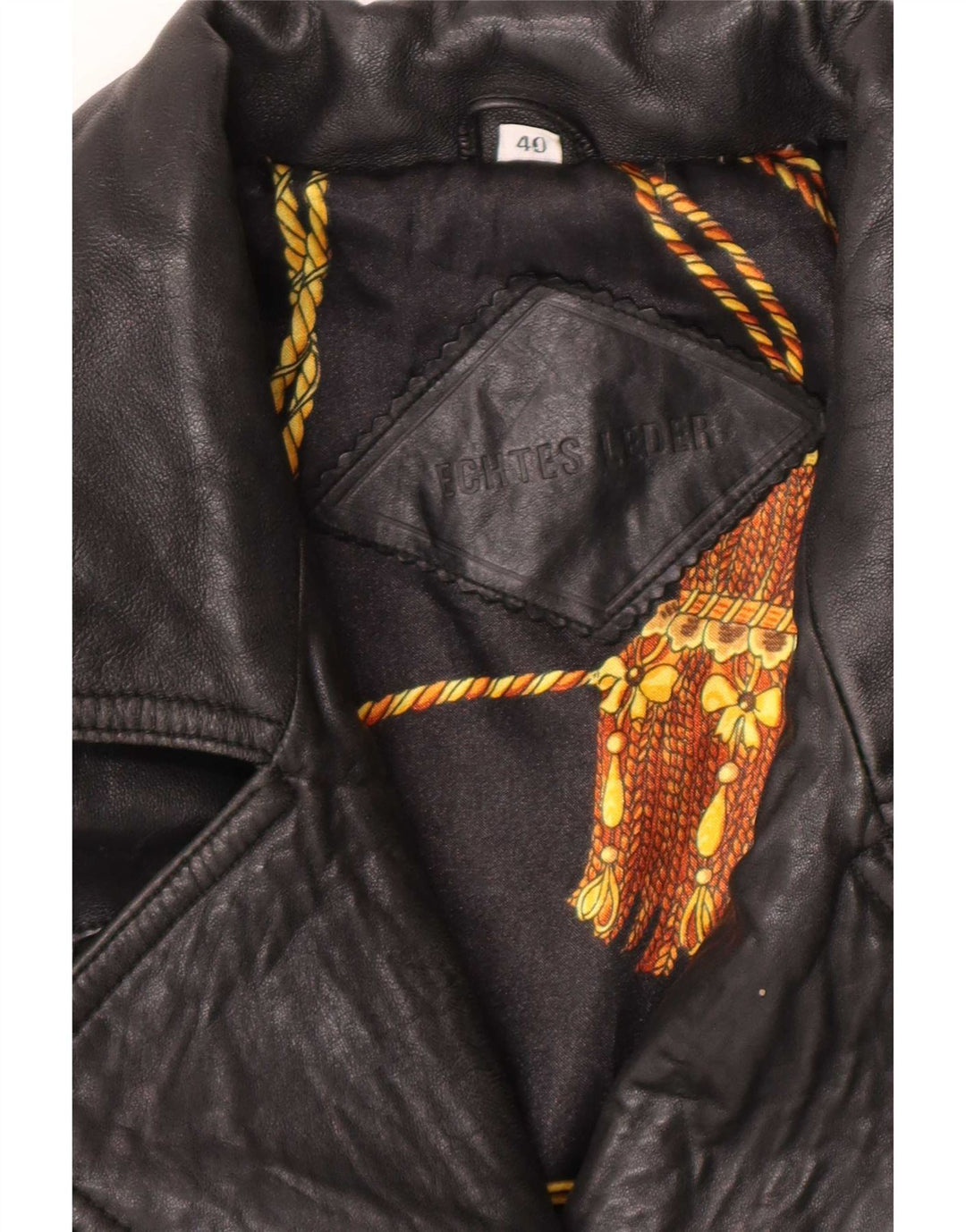 Jachetă Biker din piele vintage pentru femei EU 40 Medium Black