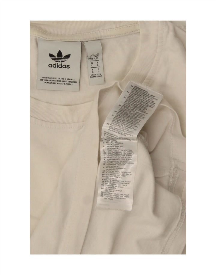 Tricou pentru bărbați Adidas Top mare, alb, bumbac