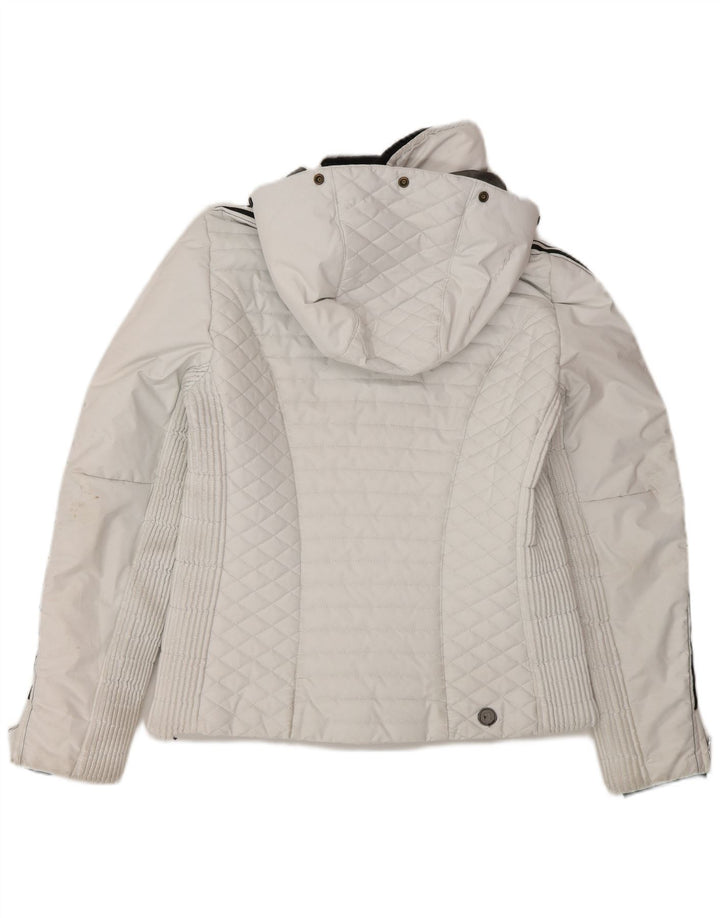 Jachetă de vânt pentru femei Colmar cu glugă IT 44 Medium White Sports