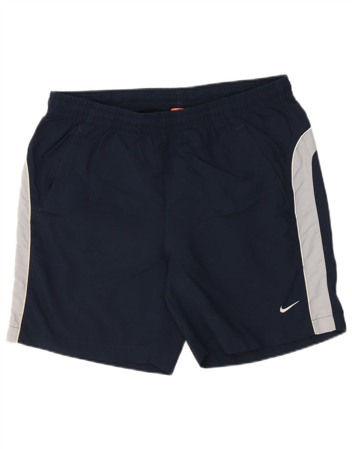 Pantaloni scurți de înot Nike pentru bărbați, medii, bleumarin, poliester color bloc
