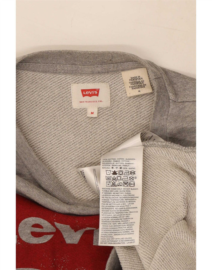 Hanorac grafic pentru bărbați Levi's Pulover din bumbac gri mediu