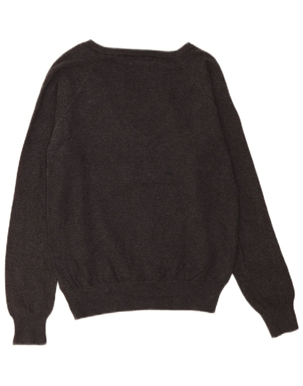 Pulover cu decolteu în V Zara pentru femei UK 14 mare bumbac gri