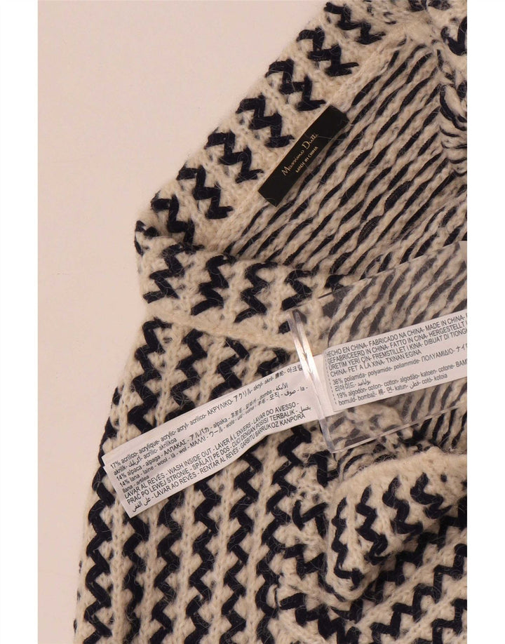 Massimo Dutti Pulover Crop Crew Deck pentru femei UK 10 Small Off White