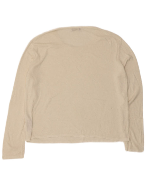 Top pentru femei Massimo Dutti cu mânecă lungă UK 14 Medium Beige Bumbac
