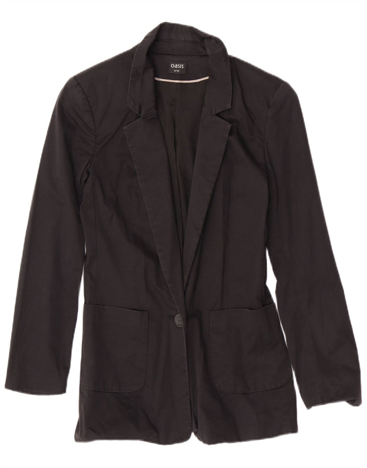 Jachetă Blazer Femei Oasis cu 1 nasture UK 8 Mic Negru