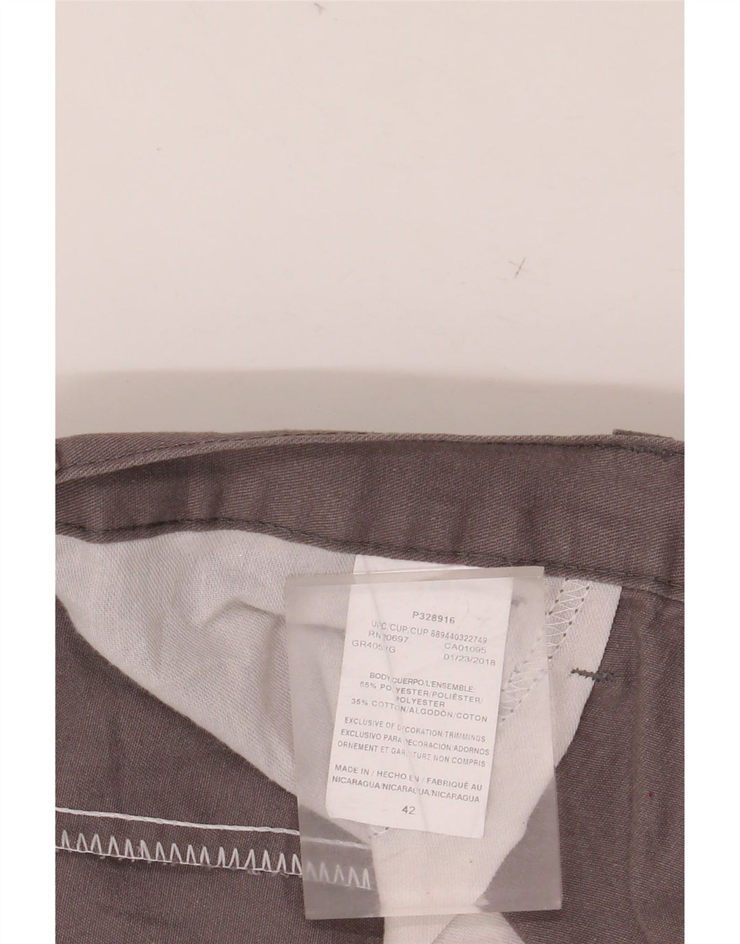 DICKIES Pantaloni scurți casual pentru bărbați W42 2XL Gri poliester color bloc