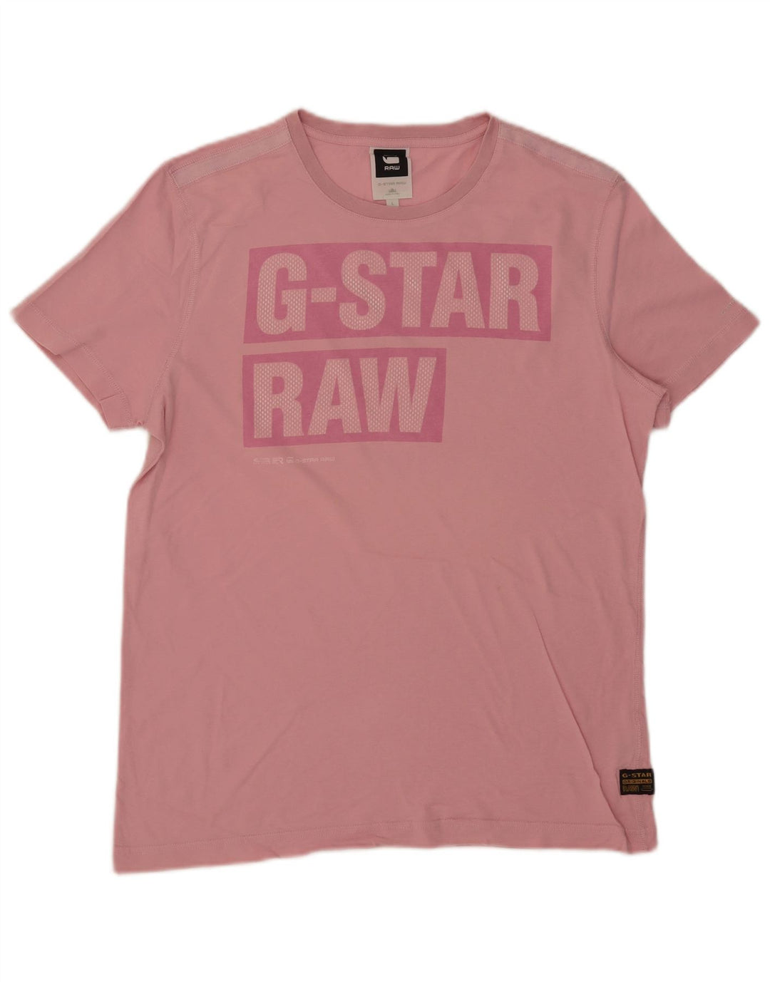 Tricou grafic pentru bărbați G-Star Top mare bumbac roz
