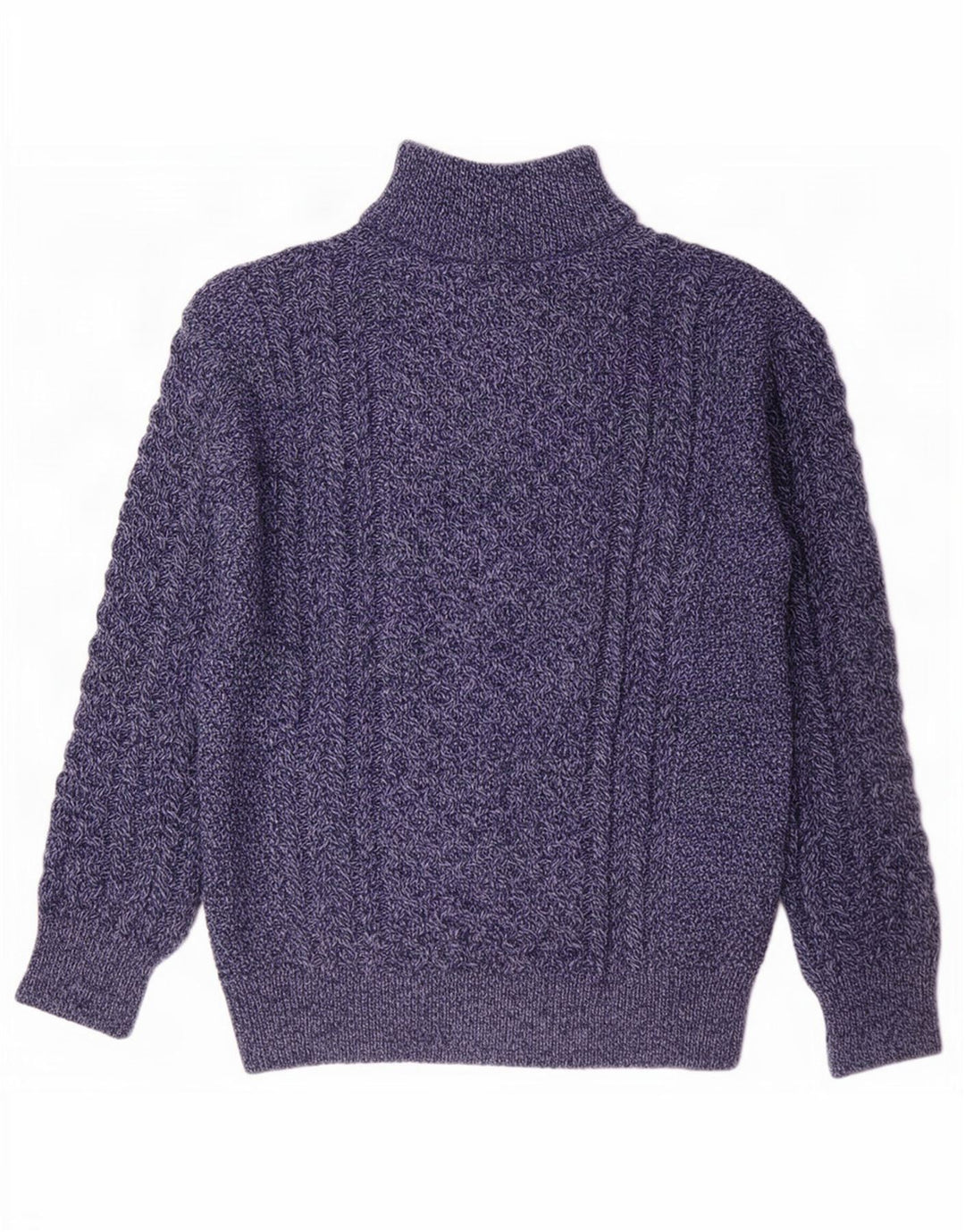 Original Aran CO. Pulover pentru bărbați, cu fermoar, cu gât, mare, albastru bleumarin
