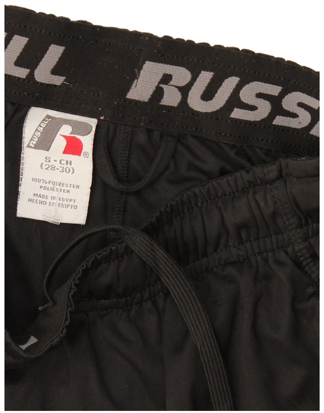 RUSSELL ATHLETIC Pantaloni scurți sport Dri-Power pentru bărbați, poliester negru mic