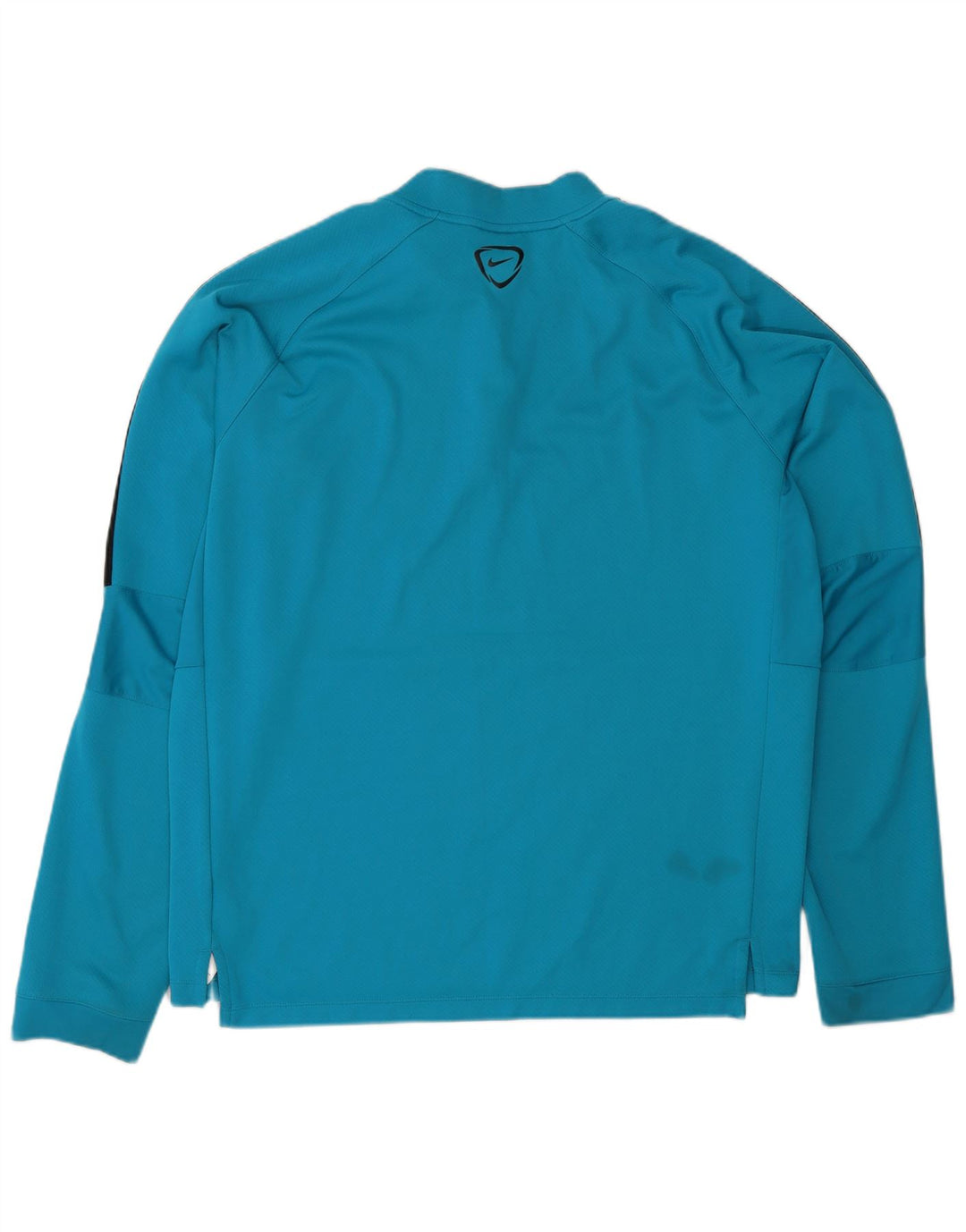 Top de trening pentru bărbați Dri Fit, cu fermoar și gât, pulover, XL, albastru, bloc de culoare