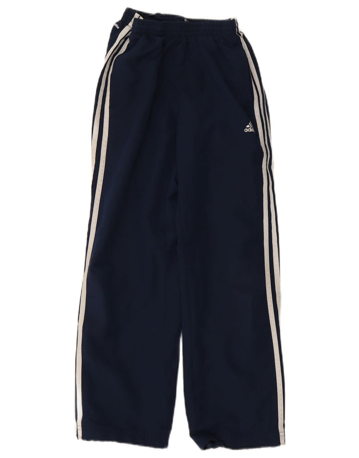 Pantaloni de trening ADIDAS Climalite pentru baieti 9-10 ani poliester bleumarin
