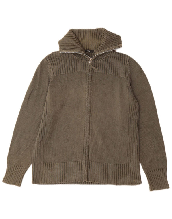 Pulover cardigan pentru femei Marks & Spencer UK 18 XL bumbac kaki