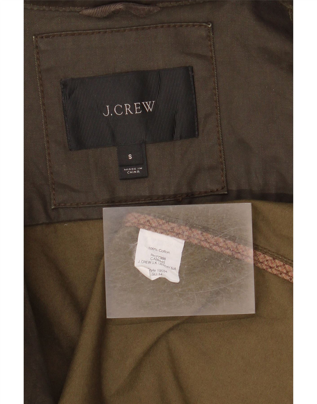 Jachetă utilitare pentru femei J. Crew UK 10 mic bumbac kaki