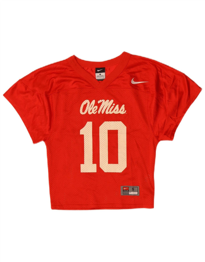 Tricou grafic crop NIKE pentru femei Top UK 8 Poliester roșu mic