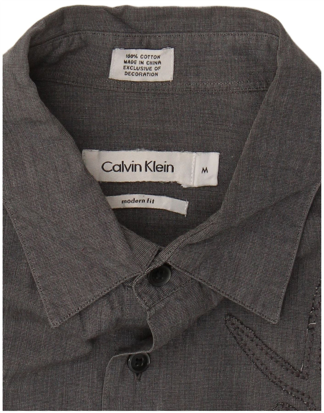 Cămașă Modern Fit CALVIN KLEIN, bumbac, gri mediu
