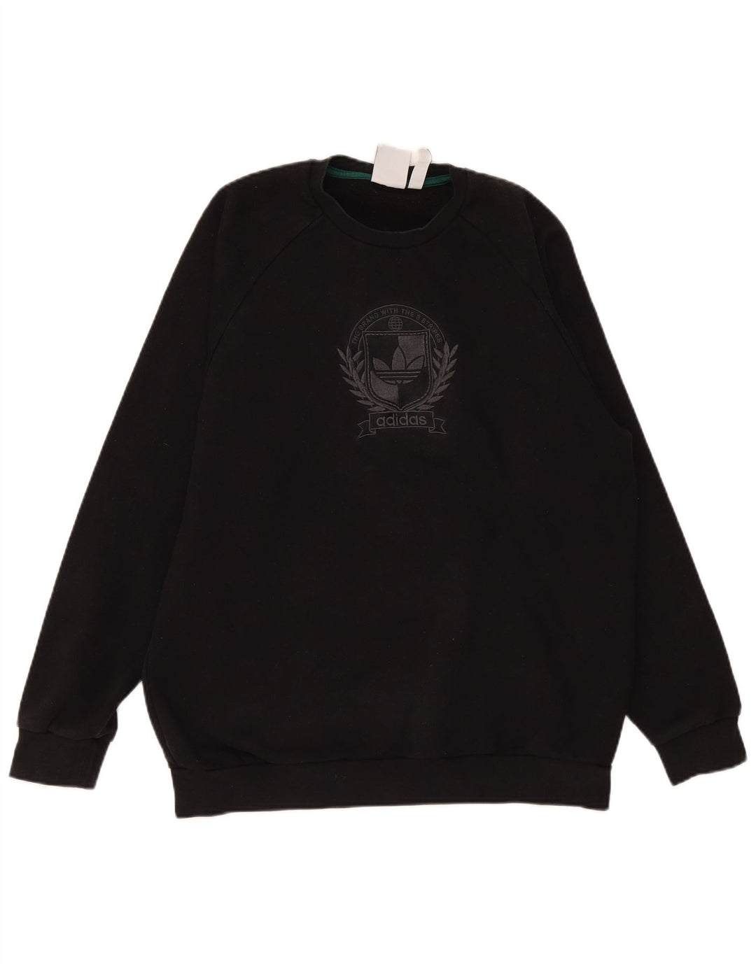 Hanorac grafic pentru bărbați Adidas Jumper mare, negru, bumbac