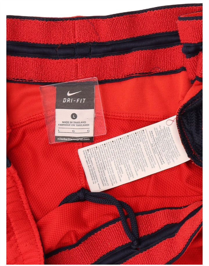 Pantaloni scurți sport Nike Dri Fit pentru bărbați, mari, roșii, din poliester