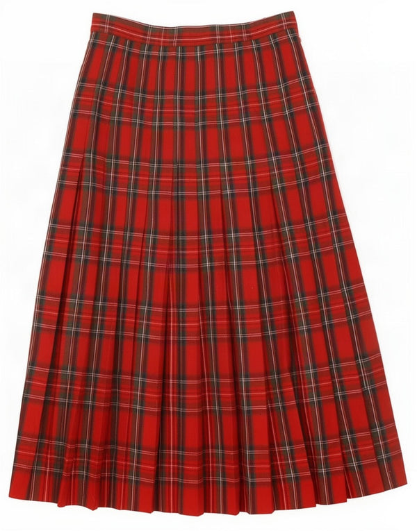 Fusta A-Line plisată L.Pucci pentru femei cu talie înaltă IT 42 Medium W26 Red Carid