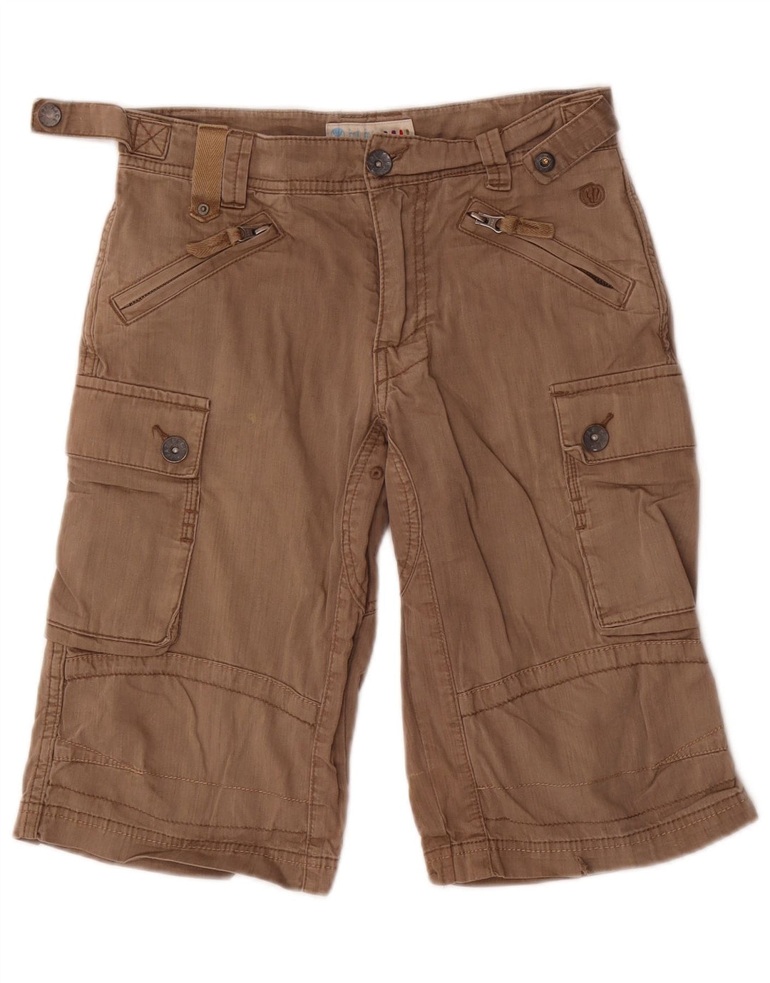 Pantaloni scurți cargo pentru băieți Fat Face 11-12 ani W28 bumbac maro