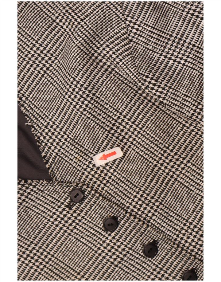 Vestă vintage pentru femei UK 16 mare, gri Houndstooth