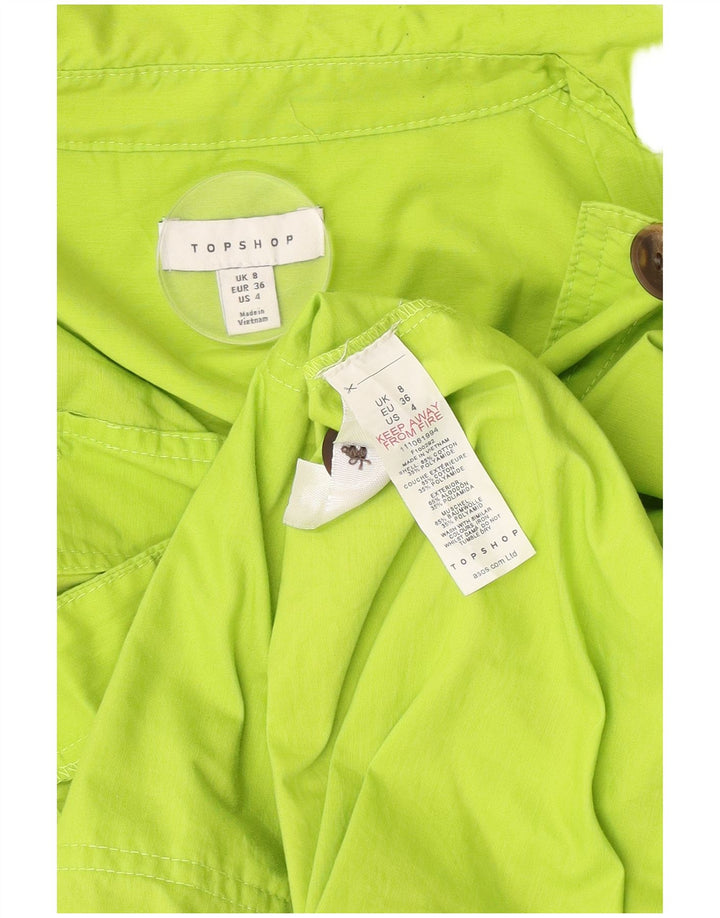 Jachetă supradimensionată pentru femei Topshop UK 8, bumbac verde mic