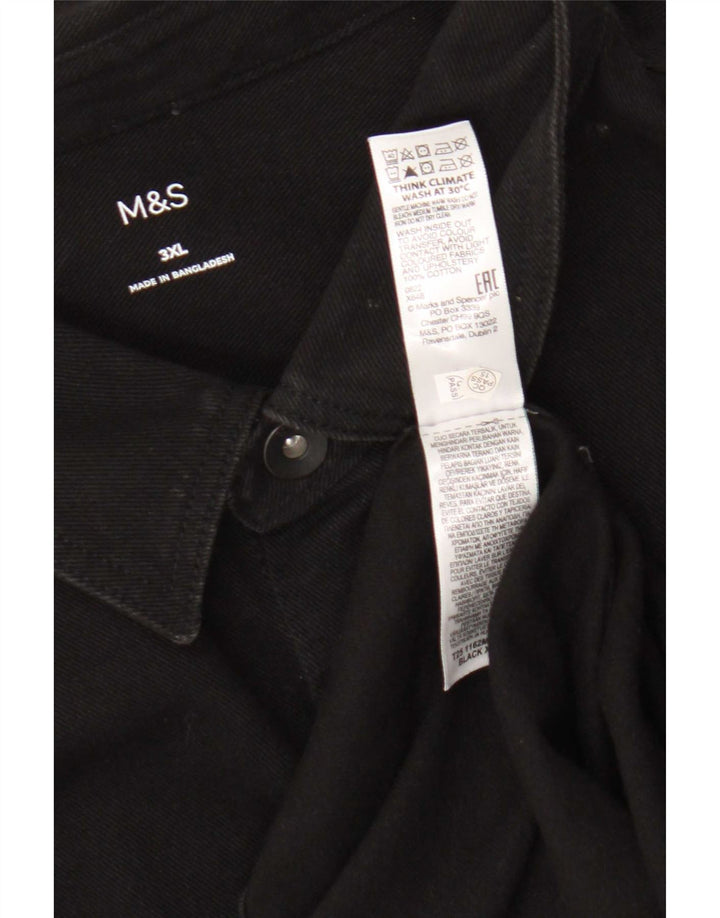 Cămașă din blugi pentru bărbați Marks & Spencer, bumbac negru 3XL