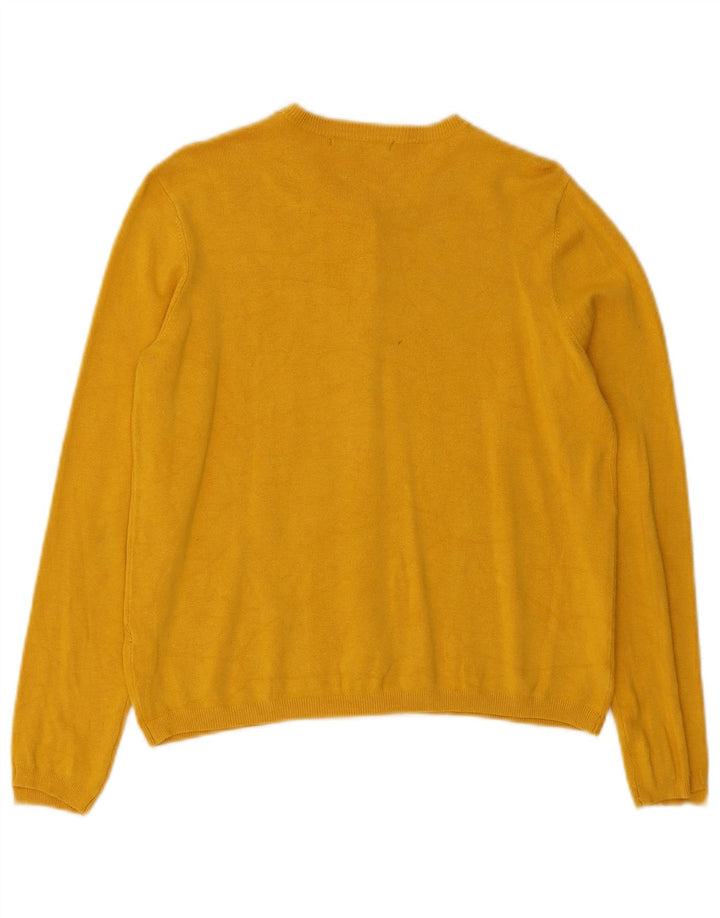 Pulover cardigan pentru femei Zara UK 12, viscoză galbenă medie