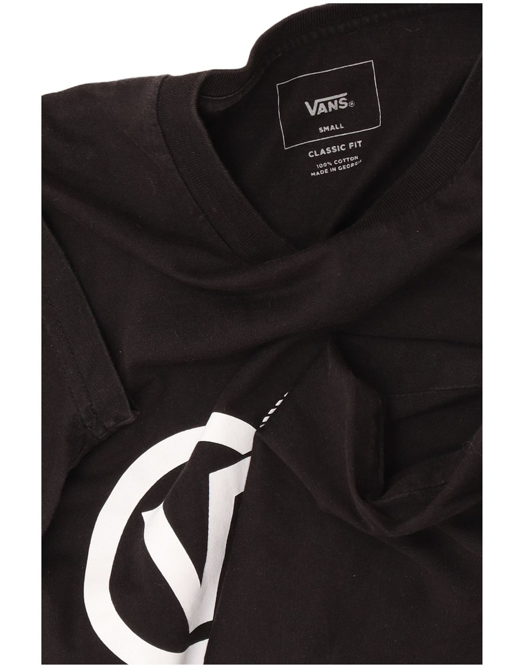 Tricou grafic Vans pentru bărbați Top mic, negru, bumbac