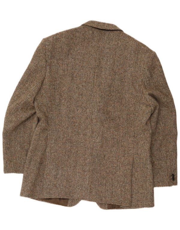 Jachetă pentru bărbați Harris Tweed cu 2 nasturi, UK 44 XL, lână maro