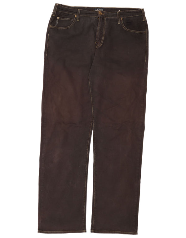 Blugi Drepți Bărbați ARMANI W36 L34 Negri