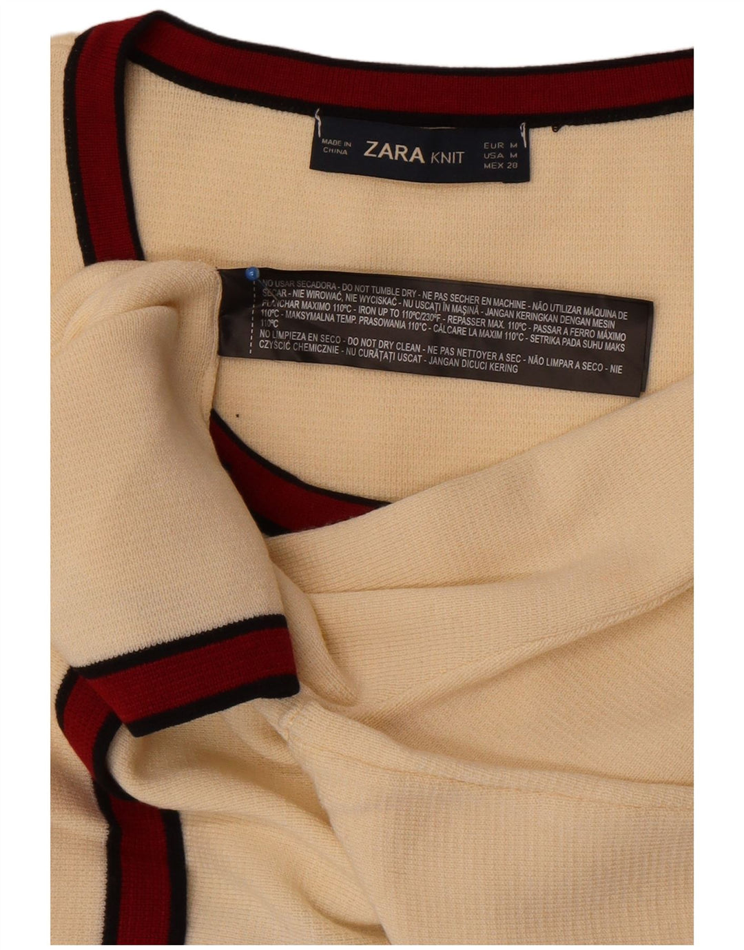 Pulover cardigan pentru femei Zara UK 12 Medium Off White