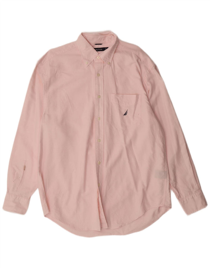 NAUTICA Mens Shirt Medium Pink Cotton