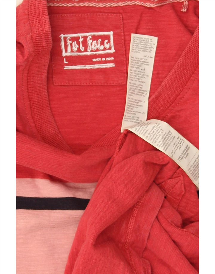 Tricou pentru bărbați Fat Face Top mare, roșu, color block din bumbac