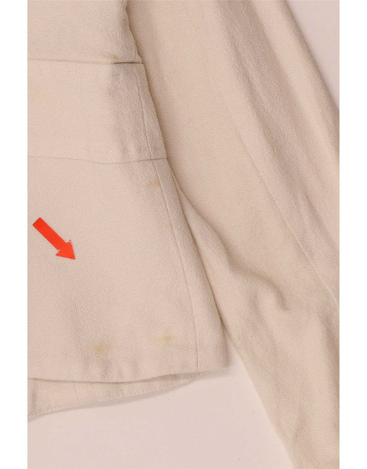 Jachetă Valentino pentru femei Crop 1 Button IT 44 Bumbac alb cadru mediu