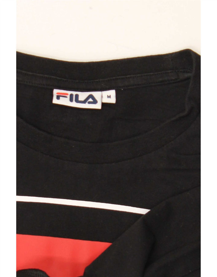 Tricou Crop Graphic Fila pentru femei Top UK 14 Medium Black