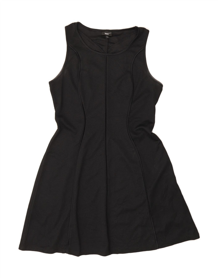 MOSSIMO Womens Sleeveless A-Line Dress UK 16 Large Black Polyester Vintage Mossimo and Second-Hand Mossimo from Messina Hembry 