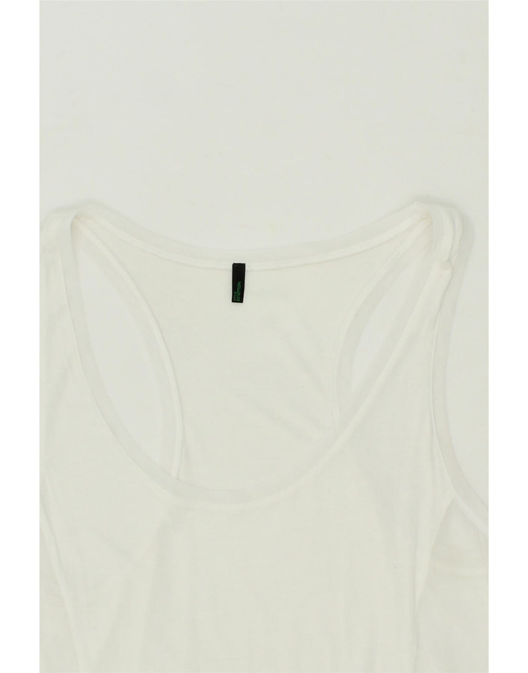 BENETTON Womens Sleeveless Blouse Top UK 8 Small White Vintage Benetton and Second-Hand Benetton from Messina Hembry 