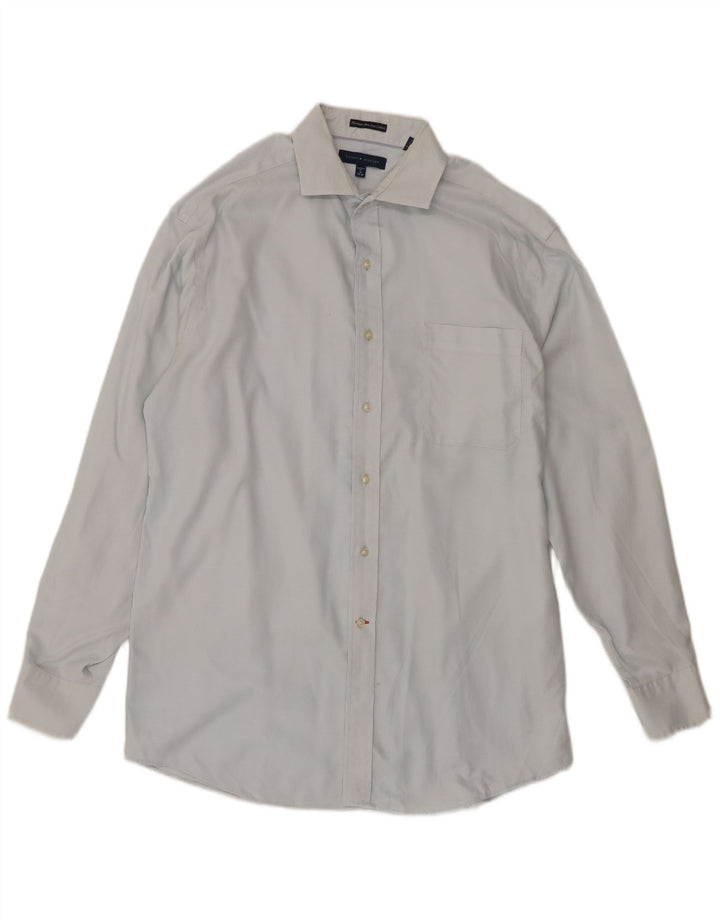 Cămașă Tommy Hilfiger pentru bărbați, cu formă regulată, mărimea 16, mare, albastru, bumbac
