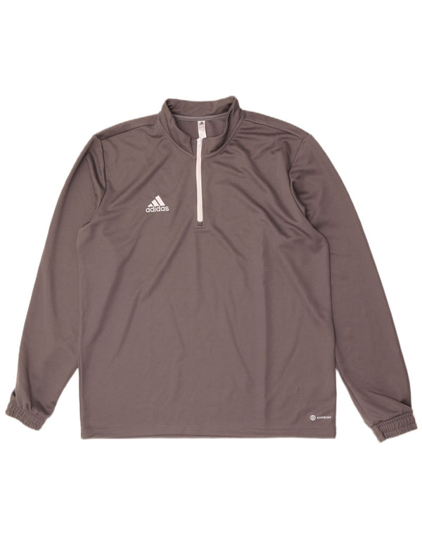 Trening pentru bărbați Aeroready cu fermoar și gât Pullover Top XL poliester gri