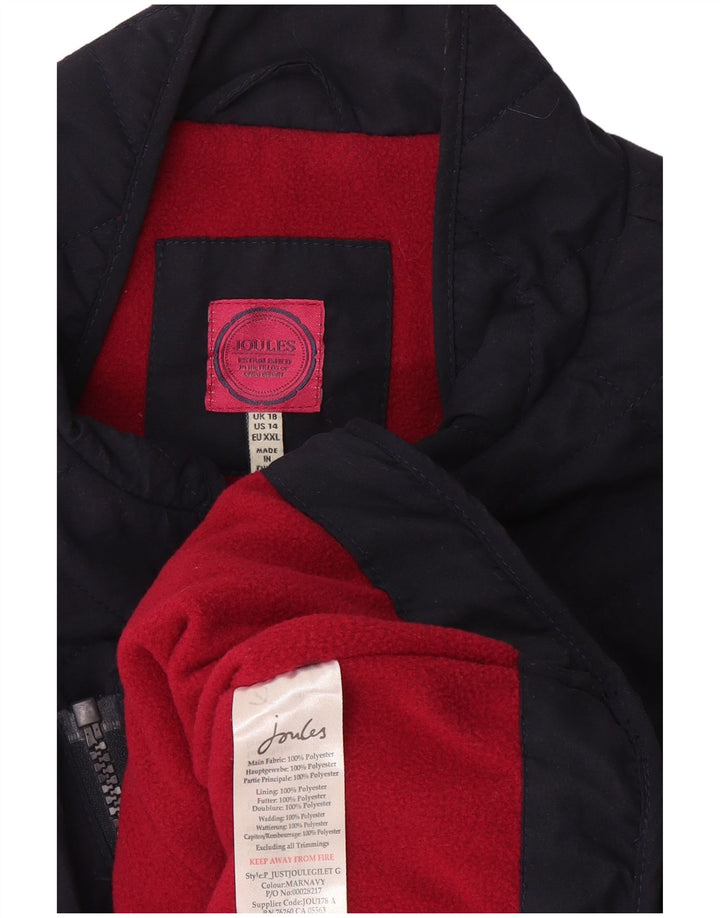 Gilet matlasat Joules pentru femei UK 18 XL bleumarin poliester