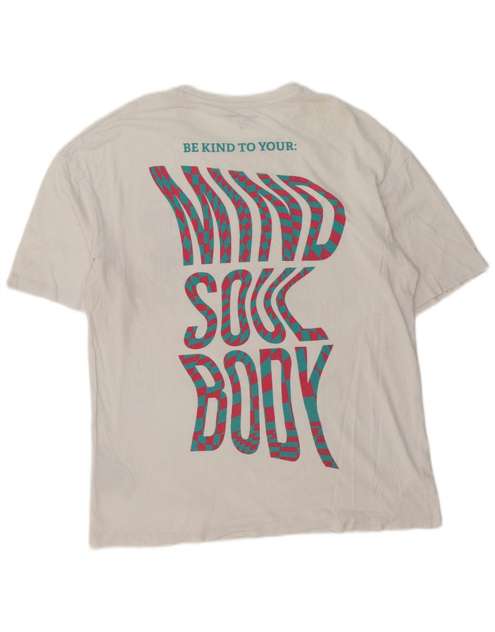 Tricou cu grafic Jack & Jones pentru bărbați Top mediu din bumbac alb