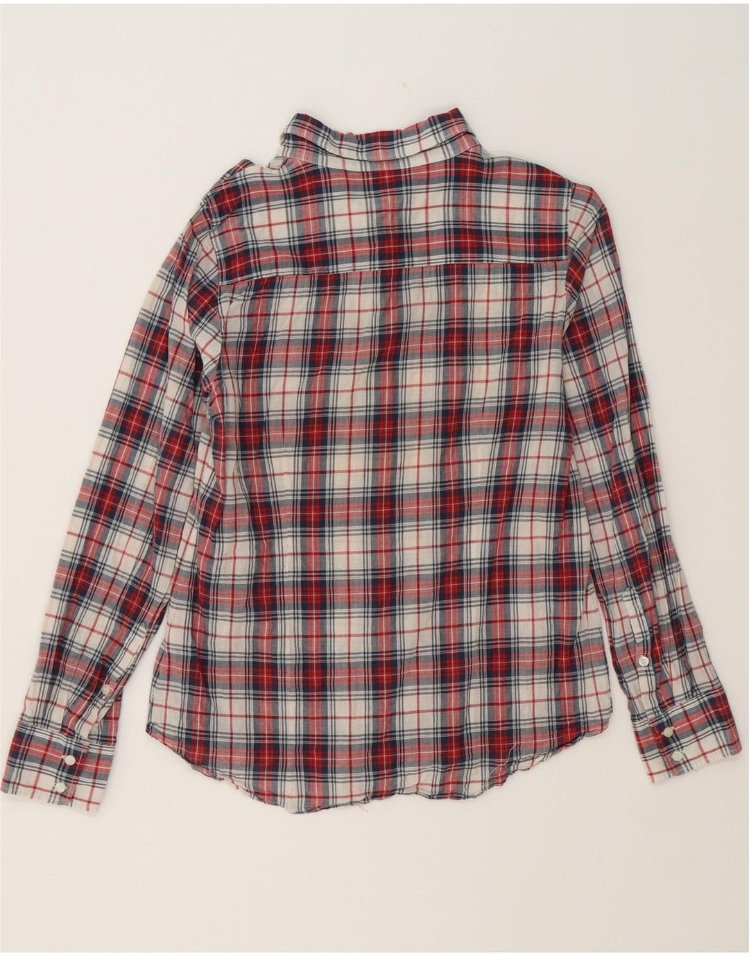 J. CREW Womens Shirt UK 14 Medium Red Check Cotton Vintage J. Crew and Second-Hand J. Crew from Messina Hembry 