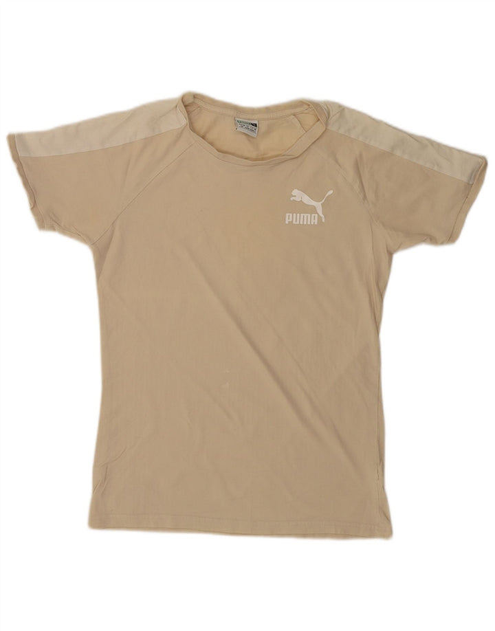 Tricou pentru bărbați Puma Top mic Bej Colorblock